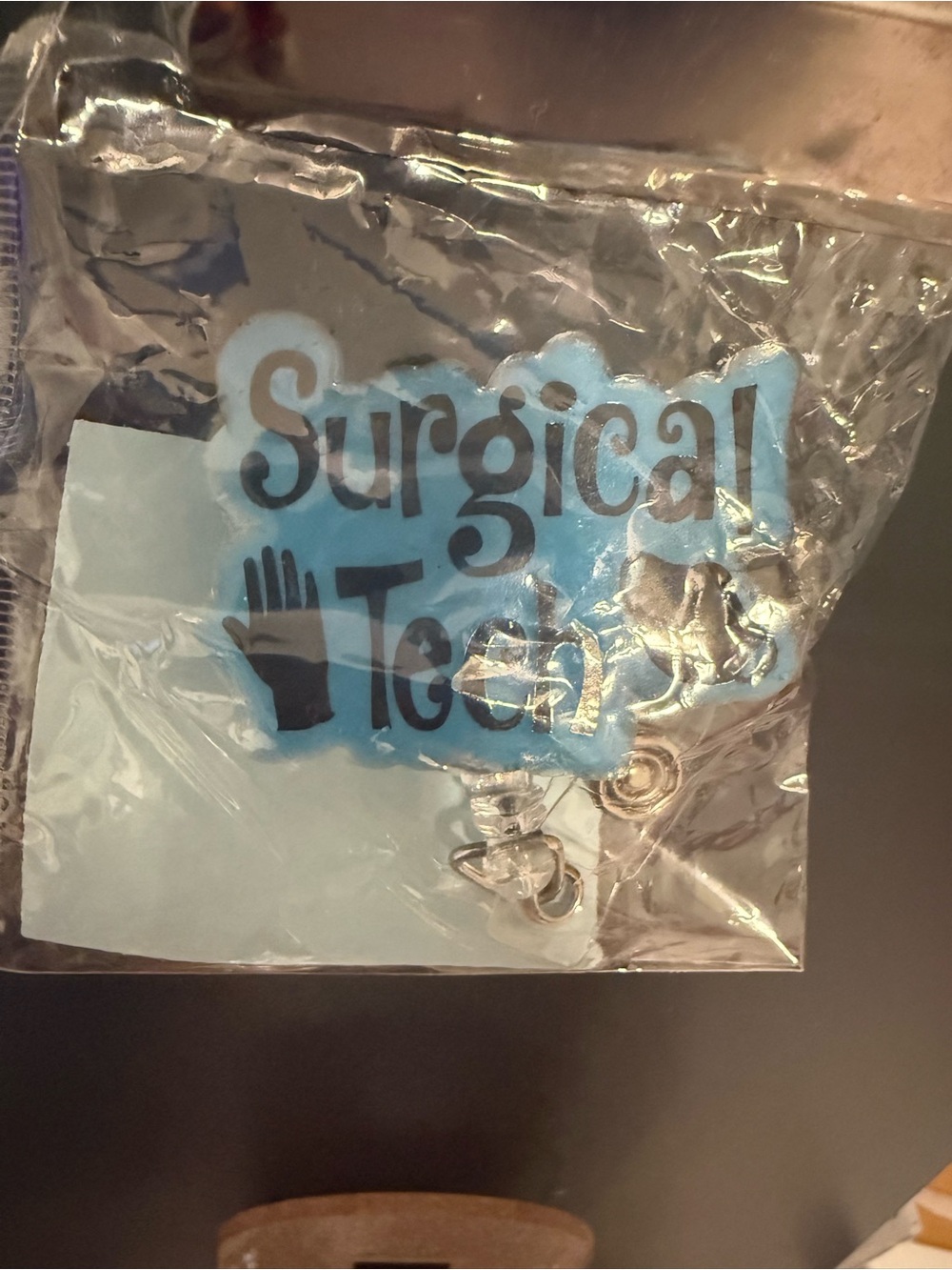 Surgical Tech Badge Reel — Light Blue